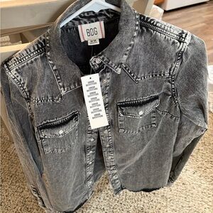 Urban Outfitters BDG Black Denim Shirt Jacket
